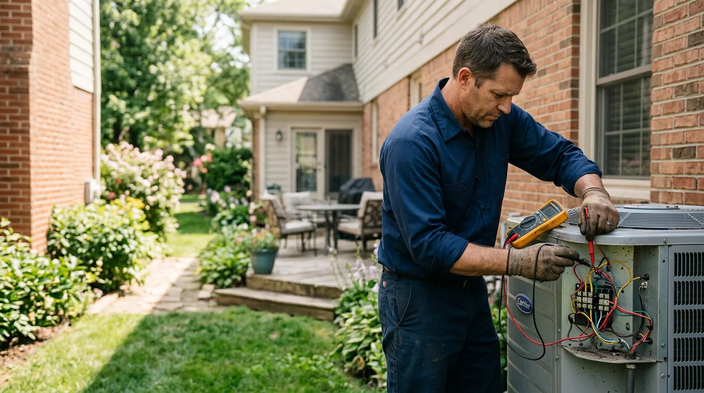HVAC technician working near Clayton, DE